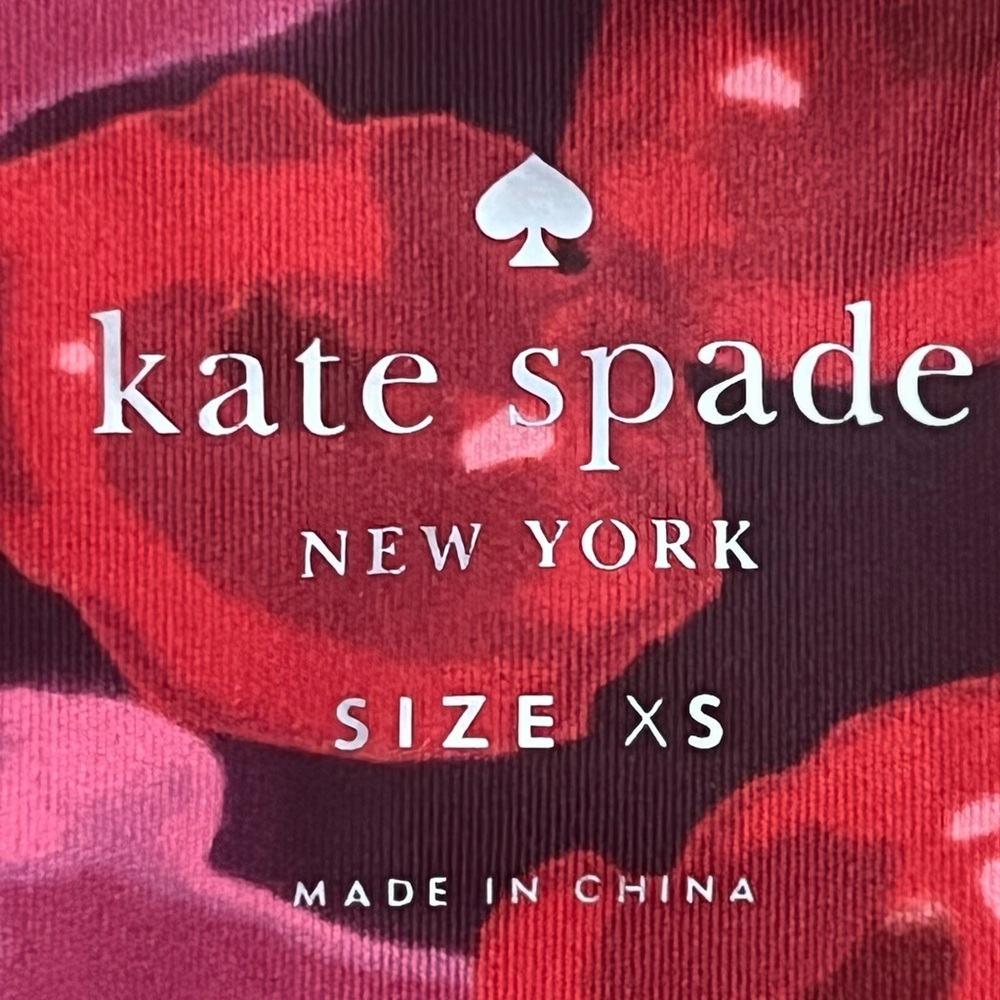 KATE SPADE ELECTRIC ROSE STUDIO LEGGINGS - SIZE: XS - Picture 7 of 8